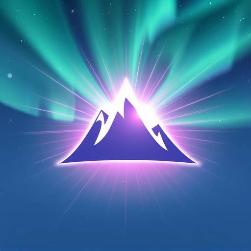 Aurora Academy Logo - A radiant aurora symbolizing enlightenment and learning.