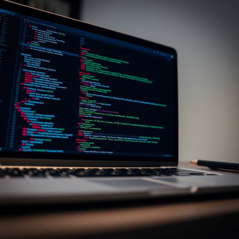 Laptop displaying web development code, symbolizing the Web Development Bootcamp course