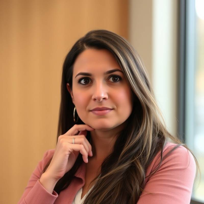 Maria Garcia, Instructor for Data Science, looking thoughtful.